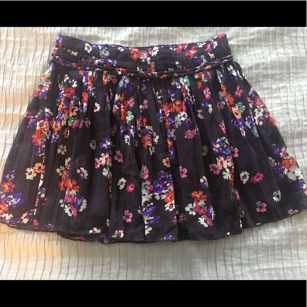 AE Plum Floral Mini Skirt